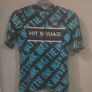 Wattie Ink Cycling Jersey in Blue and Black